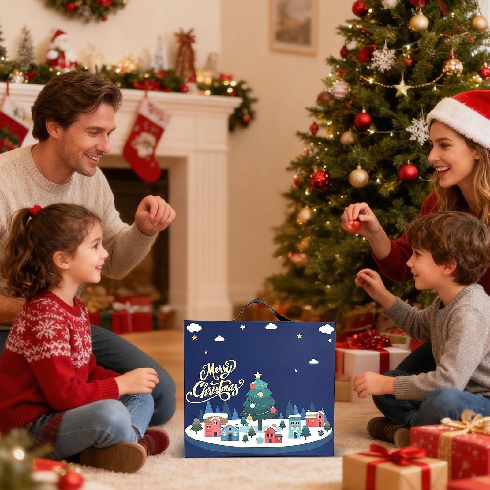 Weihnachts-Countdown-Kalender Wiederverwendbare und nachfüllbare Leerboxen | Weihnachts-Countdown-Kalenderbox Für Kinder Erwachsene Teenager Geburtstag Feiertag Halloween Weihnachten Party