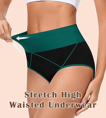 Miniatura 3 de Ropa interior de cintura alta para mujer, de algodón, suave, transpirable, paquete múltiple (talla regular y grande)