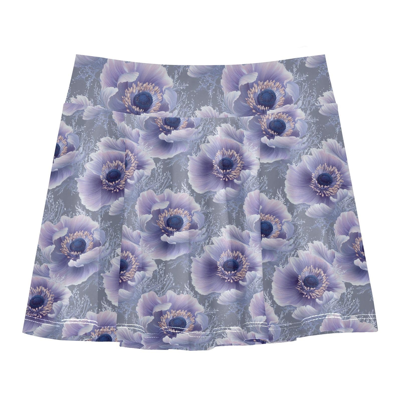 Aesthetic Girls Skorts with Built in Shorts Kids Pleated Skort with Pockets Flowy Little Girls Golf Skirt