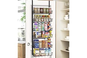 Over the Door Pantry Organizer | 6-Tier Adjustable Hanging Basket