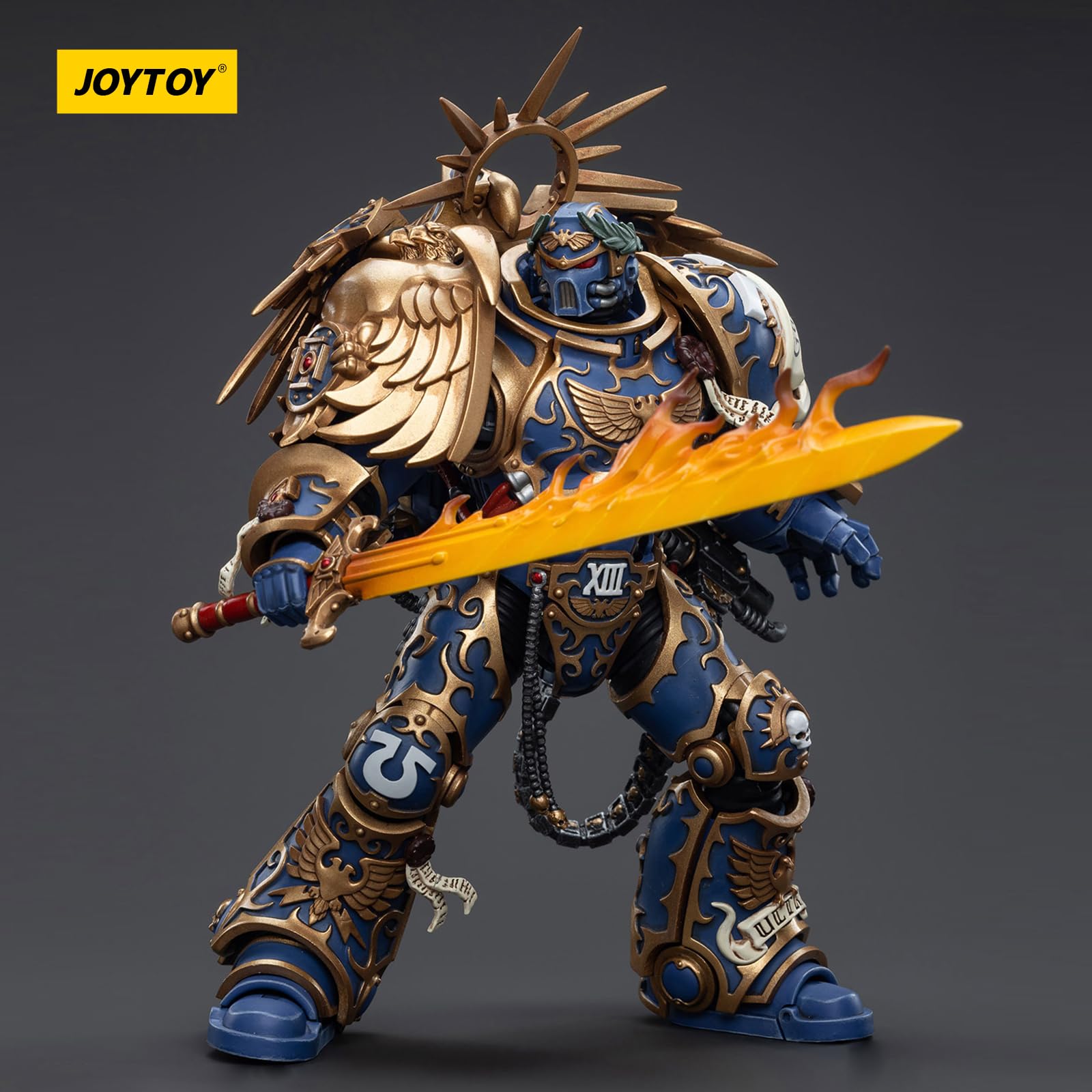 JOYTOY Warhammer 40k Ultramarines, Figura de acción a escala 1/18 del Primarca Roboute Guilliman de los Ultramarines, Dedicado a ti que amas coleccionar — view 6