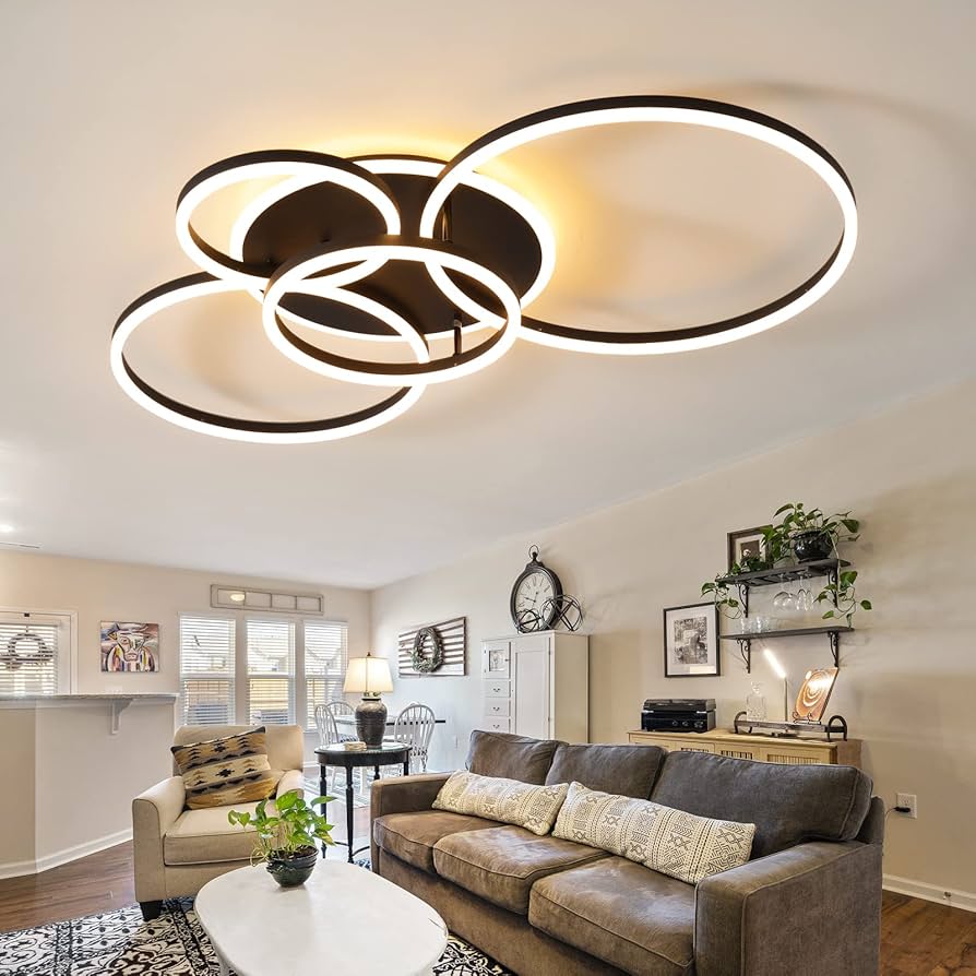 シーリングライト・天井照明 Modern Led Living Room Ceiling Lights 60 LED Ceiling Light Dimmable Living Room Modern Flower Ceiling