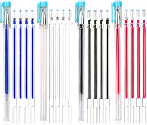 Miniatura 1 de Bolígrafos borrables con calor, 4 bolígrafos de marcado de tela con 20 recambios para acolchar, costura, telas, telas de costura a medida, lápices
