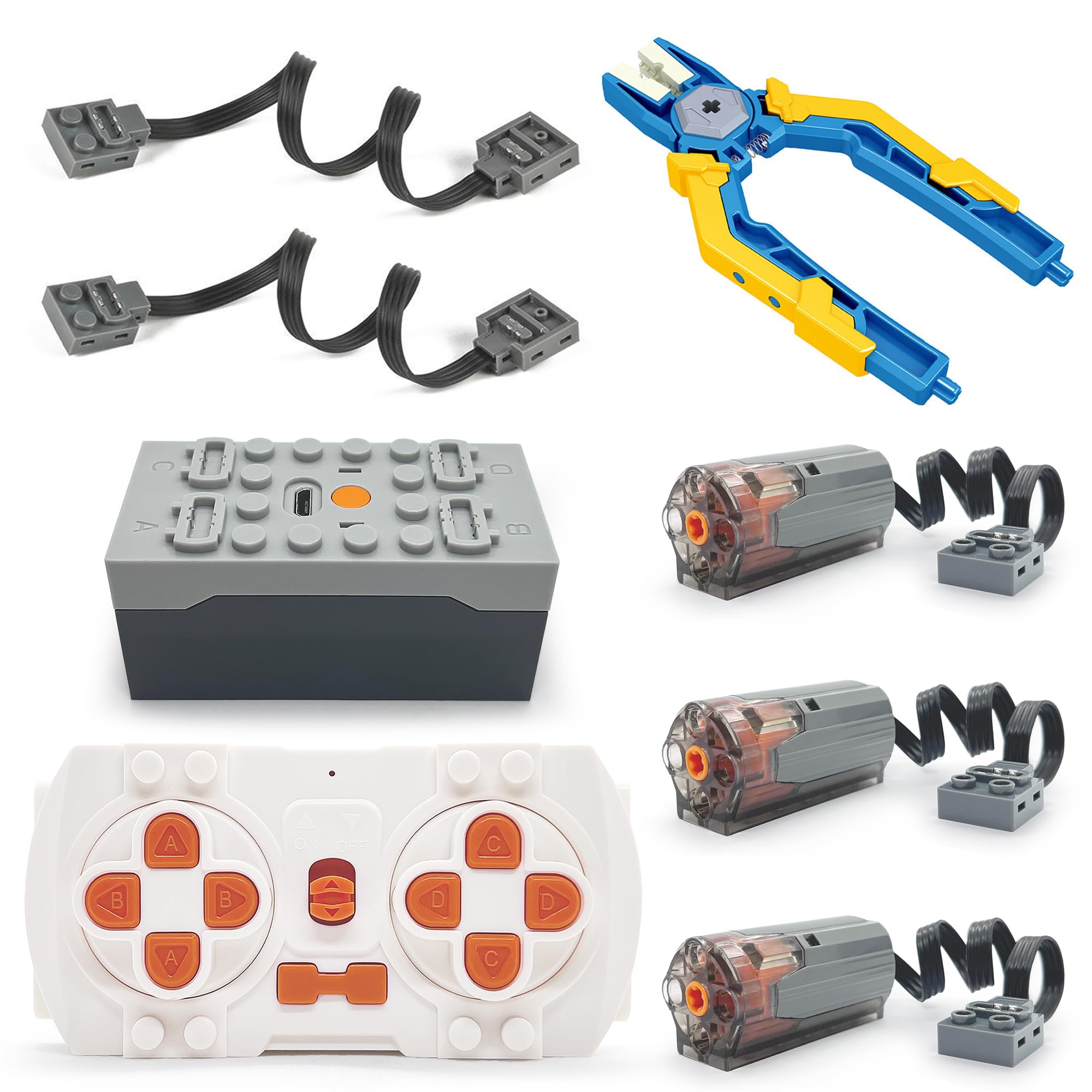 Power Function Motor Set, High Speed M Motor Technology Remote Control  Battery Box APP Building Blocks MOC Accessories, Compatible with Mainbrands