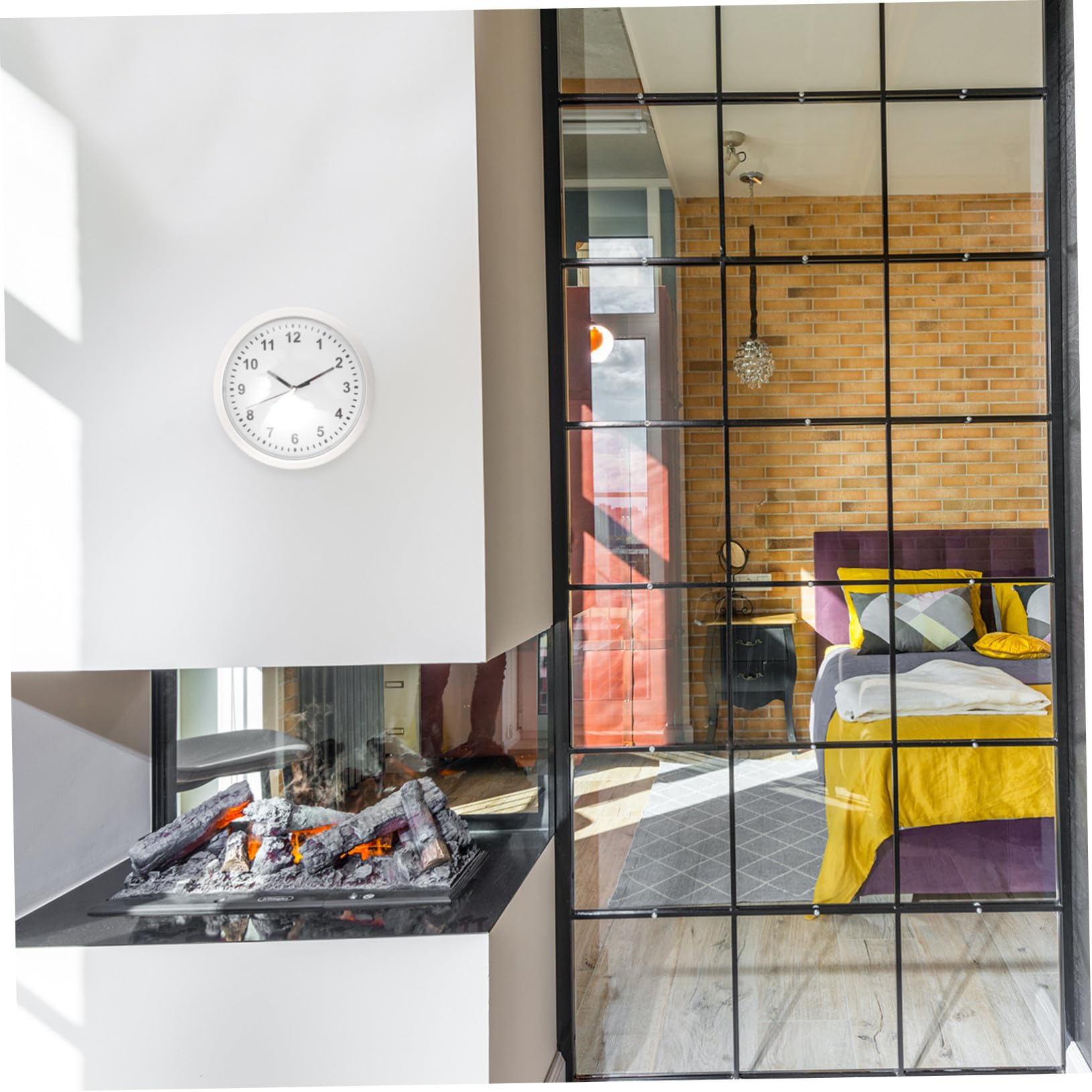 Reloj Secreto Caja Fuerte Oculta para Almacenamiento Seguro de Objetos de Valor, Diseño en Plástico Blanco, Elemento Decorativo Adecuado Hogar