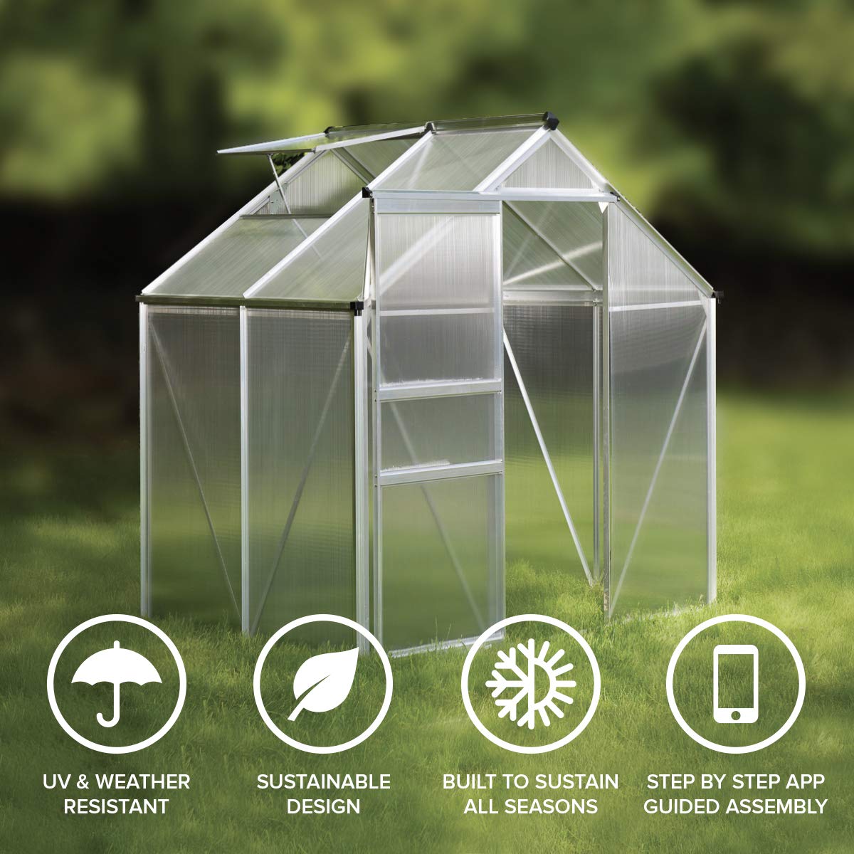 Portable Greenhouses for Outdoors 4 X 6 Greenhouse Sunroom Large