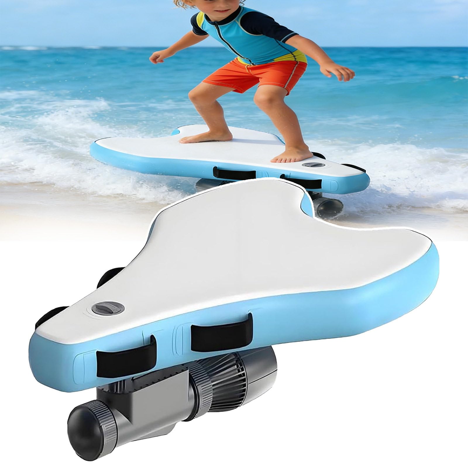 GYKOZY Underwater Scooter Bodyboard Kit - with 500W Motor,10,000mAh Battery,130min Runtime, Remote Control Operation,Idear for Snorkeling Kayaking Beach Adventures