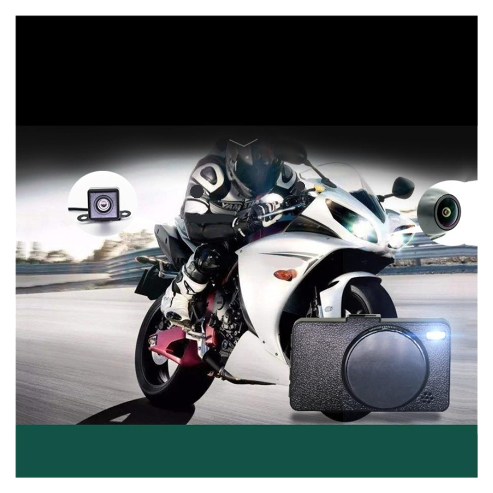 Enregistreur de conduite de moto, double caméra étanche, for toutes les fonctions d'enregistrement Audio de moto