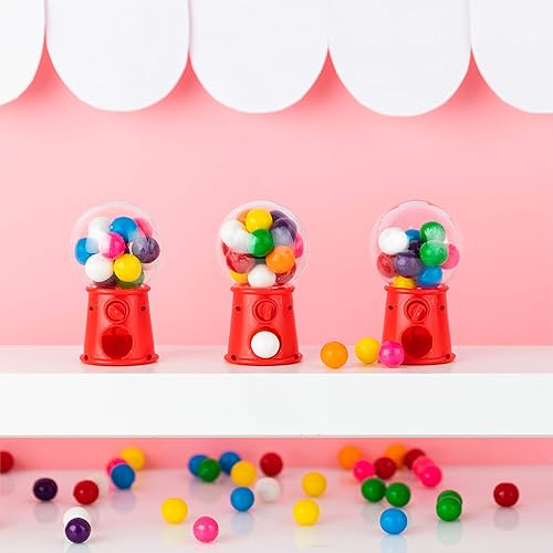 Miniatura 6 de Hammont Gumball - Cajas de dulces acrílicas con forma de máquina, paquete de 12, 3.5 x 2 pulgadas, perfectas para bodas, cumpleaños, recuerdos de