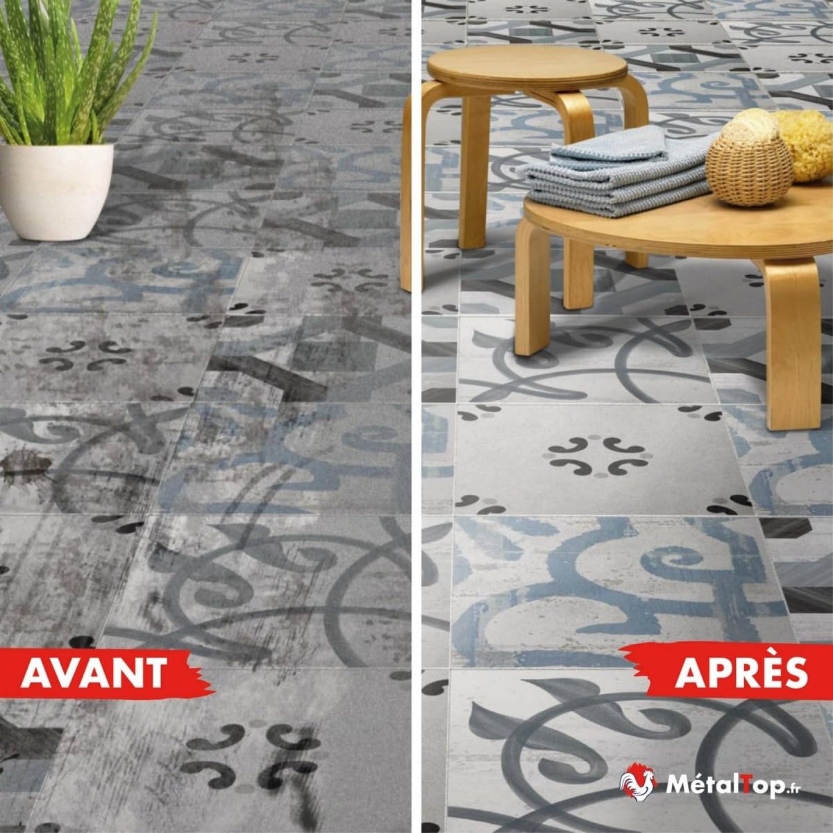 Métaltop - Degraissant Sol - 1 L - Nettoyant choc pour garage, sol béton et atelier