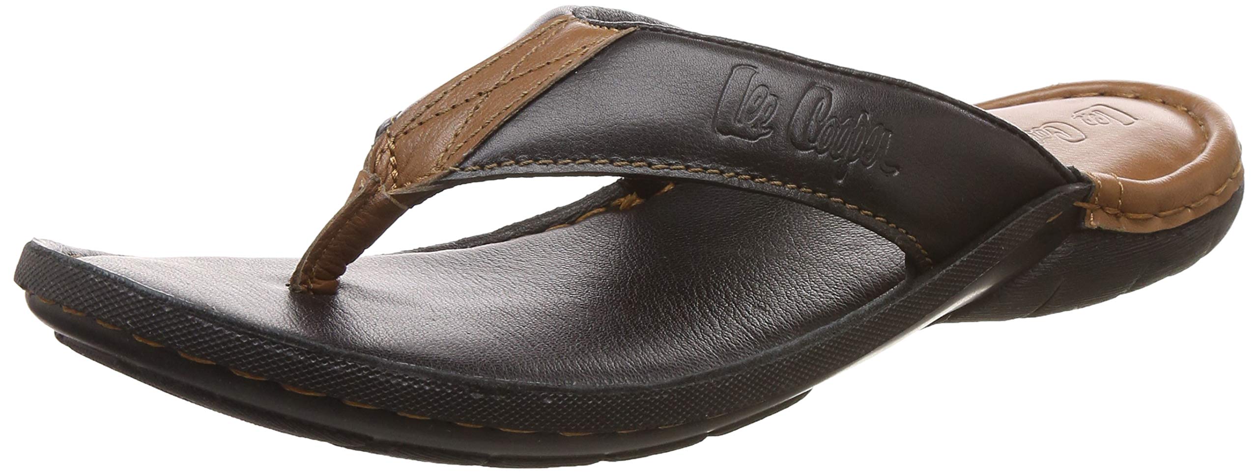 Lee Cooper Men Black Leather Flip Flops Thong Sandals_Black_41 (B07JLVVN53) Amazon Price History, Amazon Price Tracker