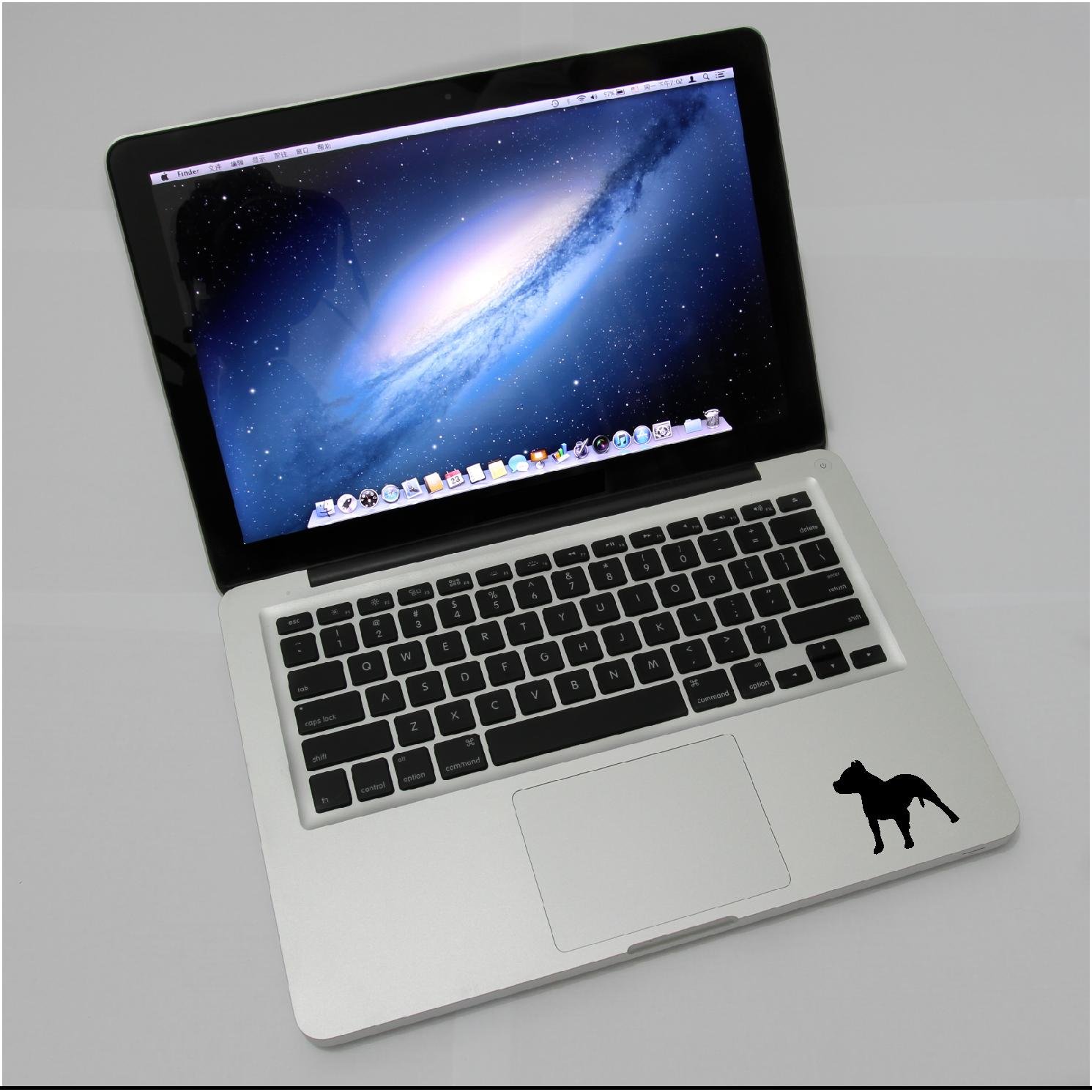 Laptop - Pitbull Dog pet Cute Decal - Matte Black Skins Stickers