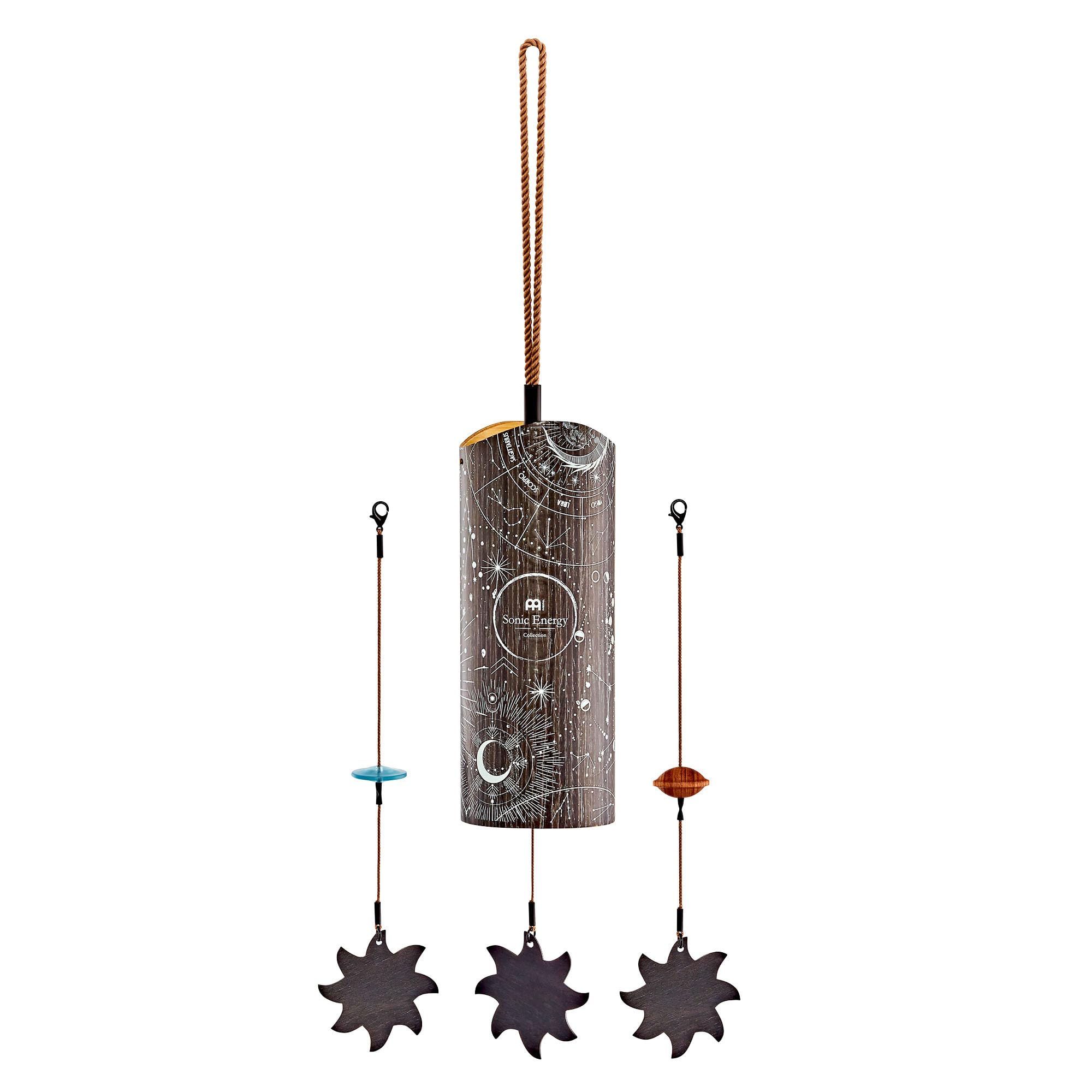 Sonic Energy Cosmic Bamboo Chime Stella – Klangspiel Nacht, 432 Hz – Für Meditation, Therapie, zur Dekoration – Inkl. Ersatzpendel (CBCSTELLA)