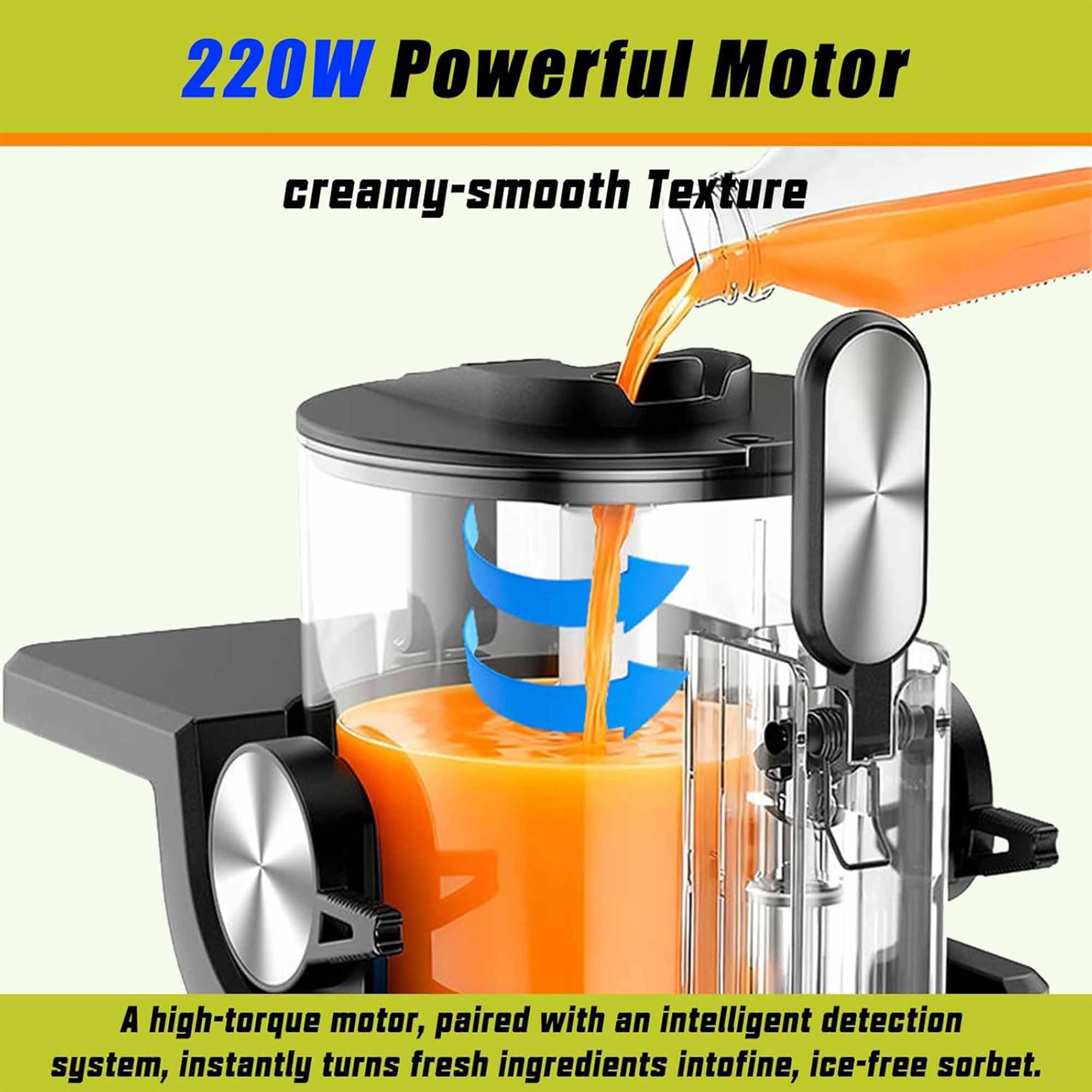 Máquina Inteligente De Bebidas Congeladas, Máquina De Granizados De 1.8l Con Pantalla Táctil 220w Con 4 Programas Preestablecidos Y Modo De Autolimpieza Y Máquina De Granizados Giratoria Rápida