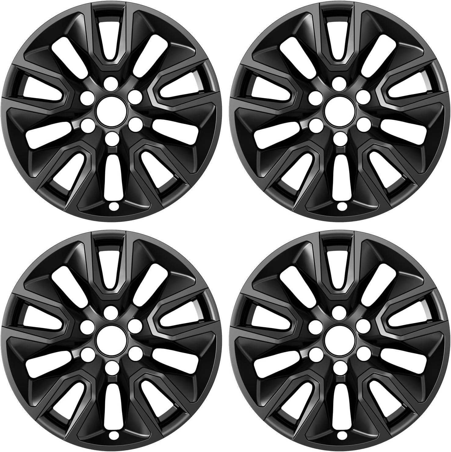 4-Pack Wheel Skins Compatible with Chevrolet Silverado 1500 2019-2024, Chevy Tahoe 2021-2023, Chevy Suburban 2021-2024, 20 inch 20" Alloy Wheel, Wheel Cover
