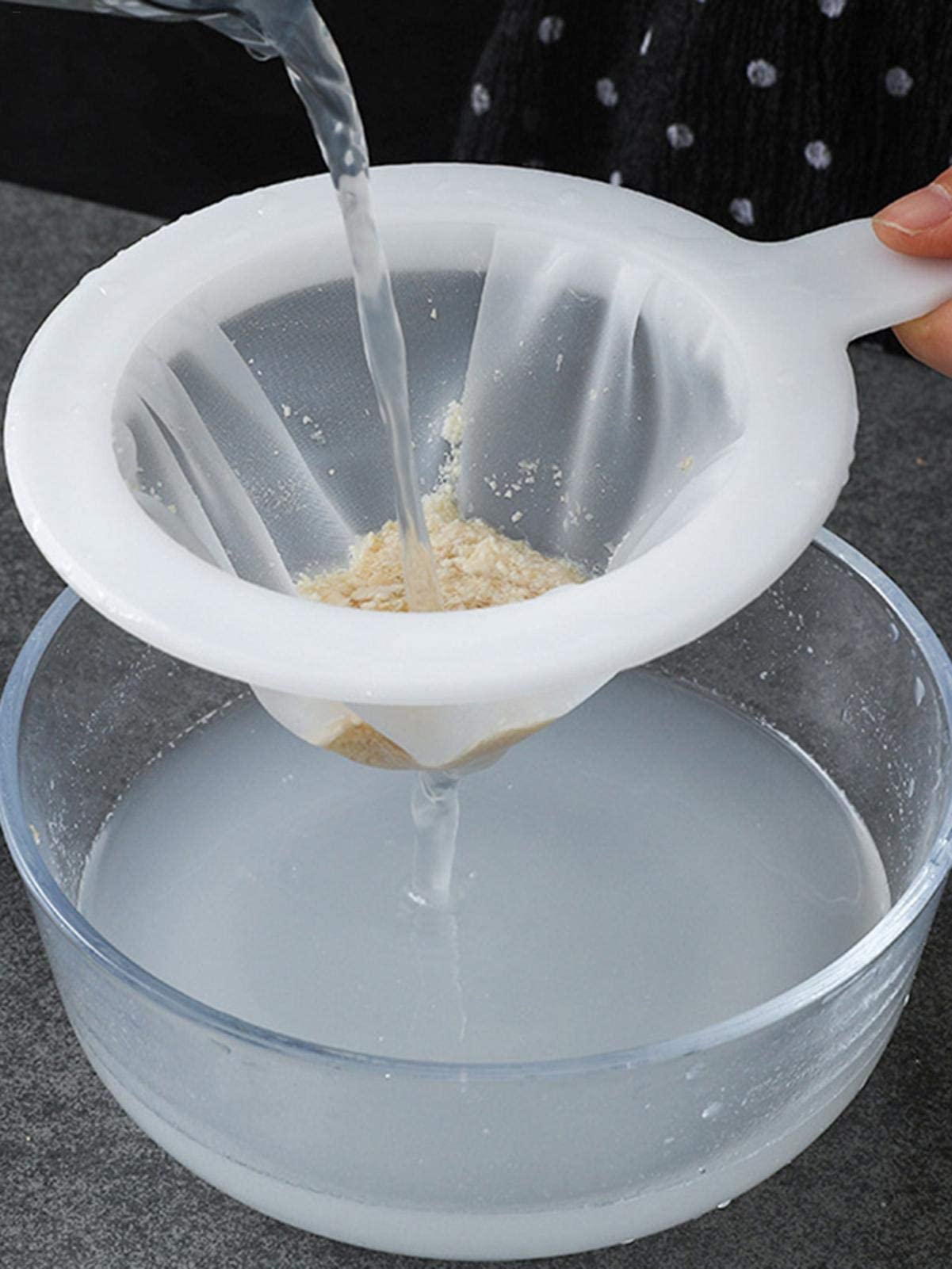 Amazon | うらごし ファインメッシュ こし器 ハンドル付き ナイロン製 