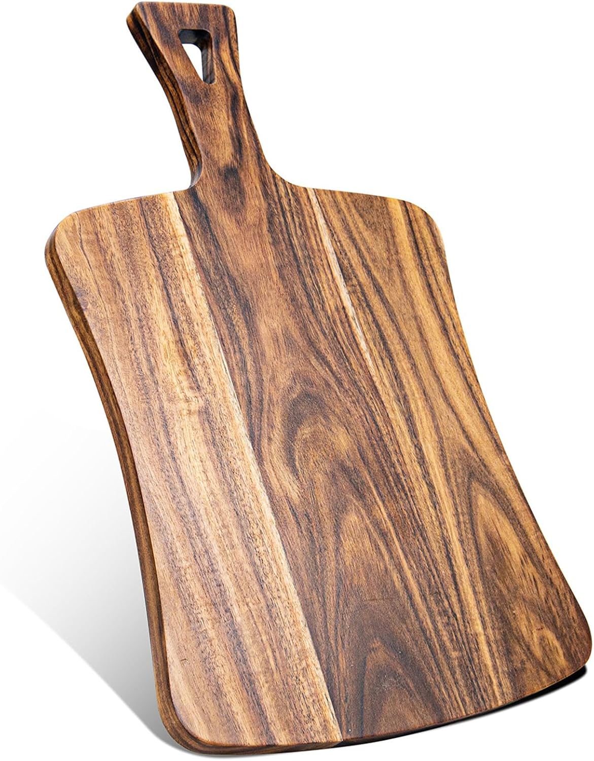 まな板 ステーキ、サンドイッチ、盛り付け用の木製まな板 台所向き(46x26x1.5cm)