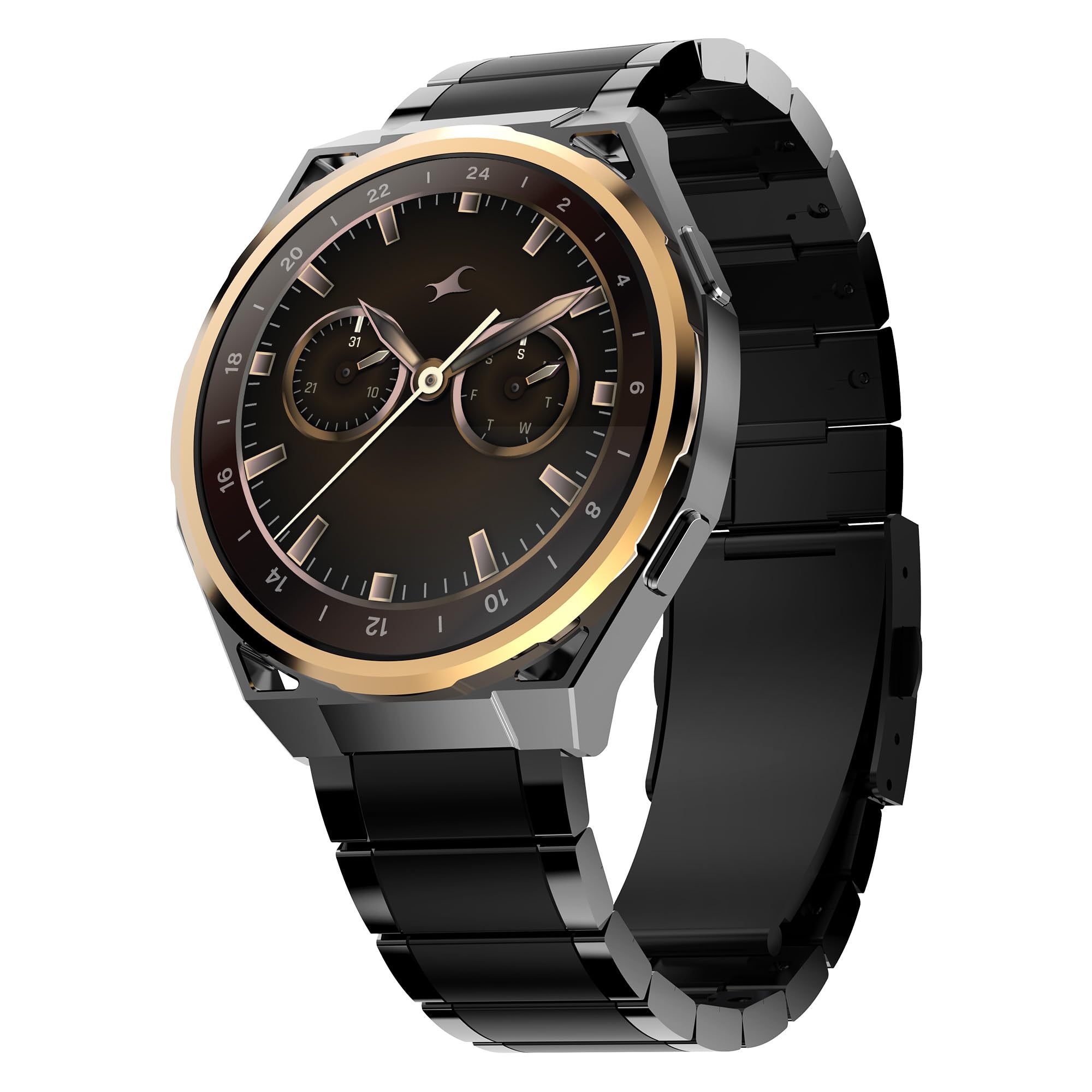 Fastrack Marvellous FX3 Smartwatch with 1.43” AMOLED Display, Metal Case & Strap, Slim 10.4mm Design, AI Watchfaces, BT Calling, HRM, SpO2 & Sleep Tracking, IP68, Additional Silicone Strap - Black-picture-13