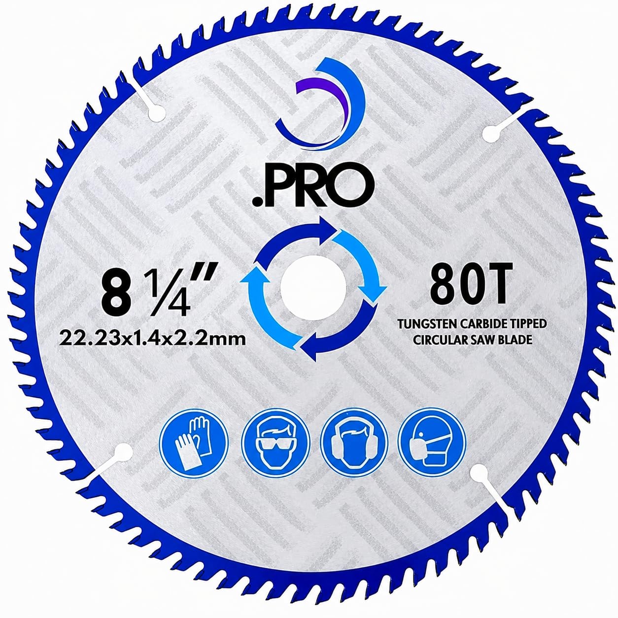 .PRO Circular Fine Cutting TCT Wood Blade 210mm x 80T x 22mm Bore (20, 16mm Reduction Ring) Ultra-Durable Tungsten Carbide Teeth, Compatible with Makita, DeWalt, Bosch, Milwaukee, and more.