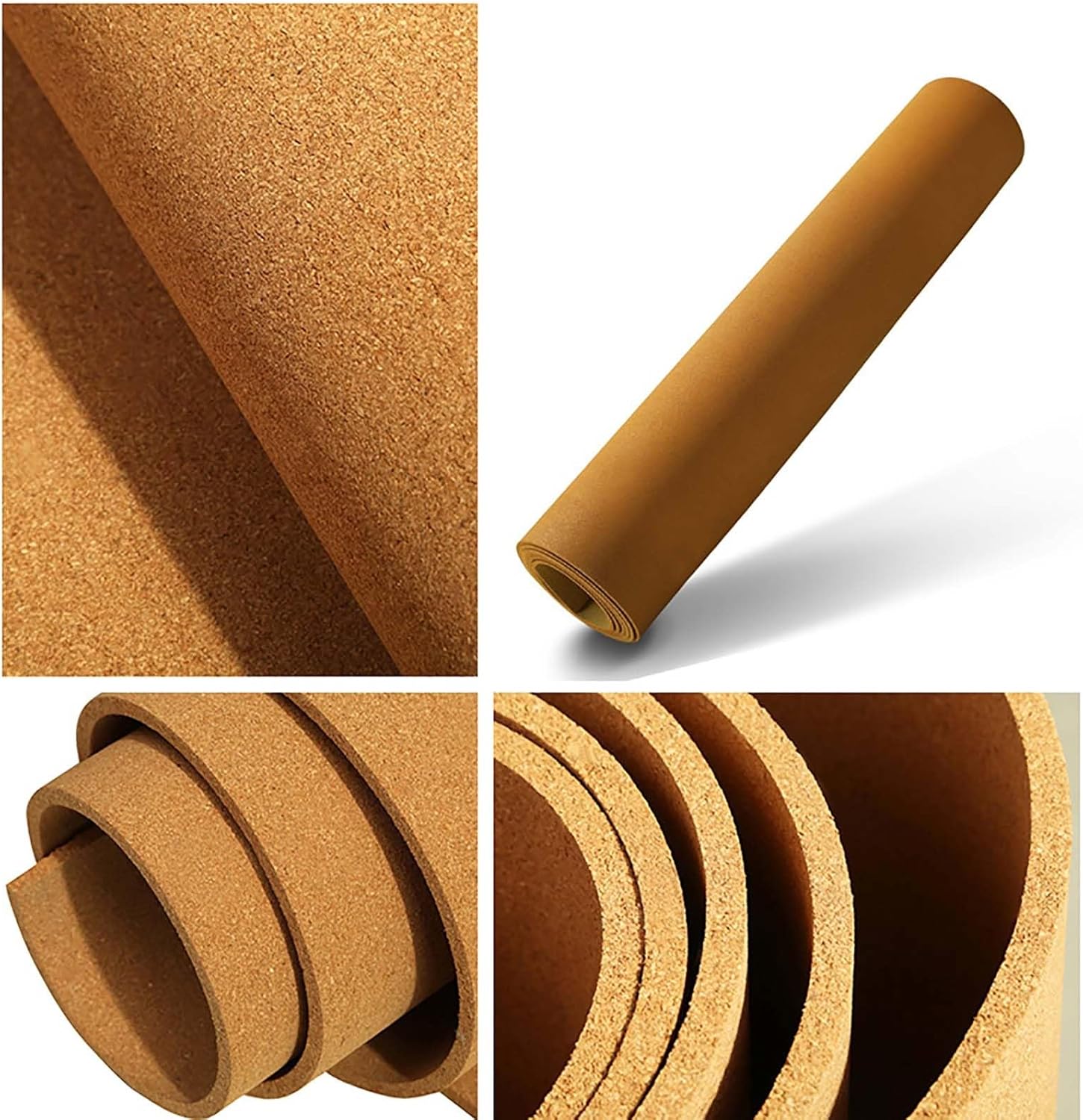Cork Roll, Large Cork Board Roll, Cork Mat Roll, Bulletin Board, Sound Insulation, 1/3" 1/4" Thick, for Office Home DIY Supplies, Brown (Color : Thick 6mm, Size : 0.6mx3m(2ftx9.8ft))