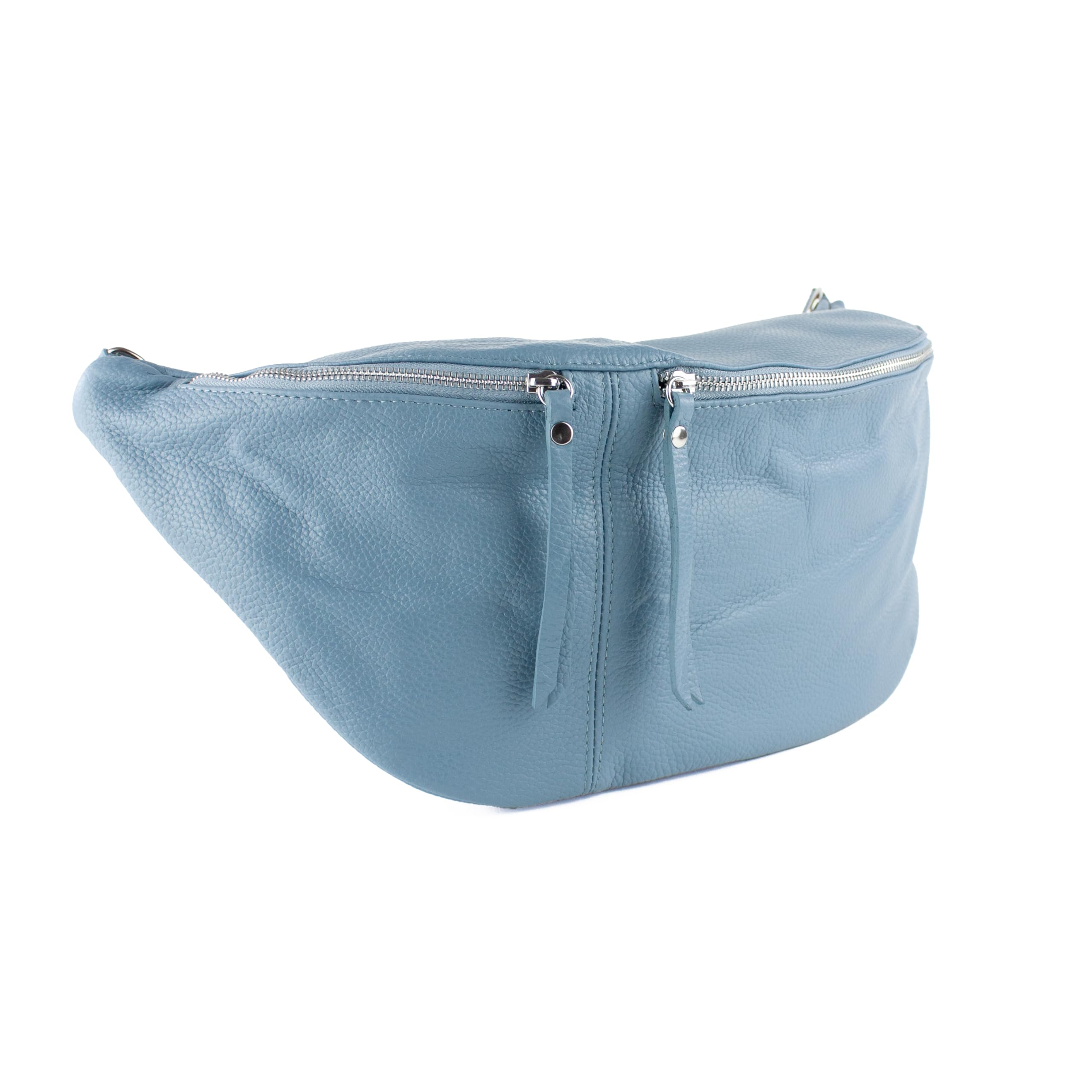 große Leder Bauchtasche für Damen mit Wechselgurt, Festival Tasche, Frauen Bauchtasche mit breitem Schultergurt, große Umhängetasche, XXL Crossbody Tasche, Geschenk für Damen (Blau 3)