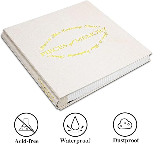 Miniatura 4 de Hiwhy Álbum de fotos con 700 bolsillos, álbum extragrande para 4 x 6 pulgadas, cubierta de lino con impresiones doradas, libro de recuerdos