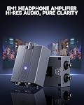 Donner EM2 Amplificateur d'écouteur DC 5V-1A, 3.5mm Amplificateur de moniteur portable dans l'oreille rechargeable avec 8-250-250, avec 2 XLR et 1/4" TRS Entrées