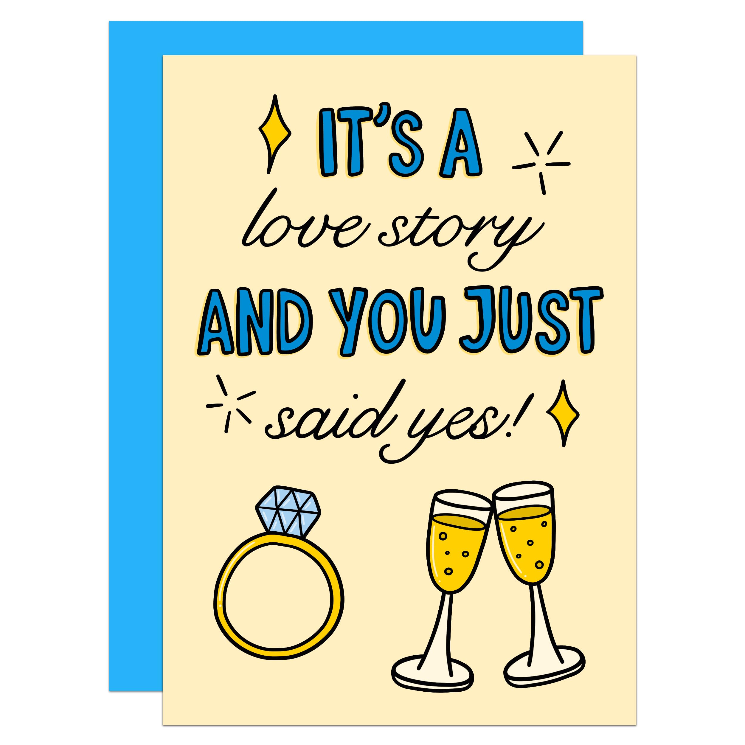Taylor Swift Engagement Card, Love Story Song, Congratulations, Wedding, You’re Engaged, For Friend (Love Story)