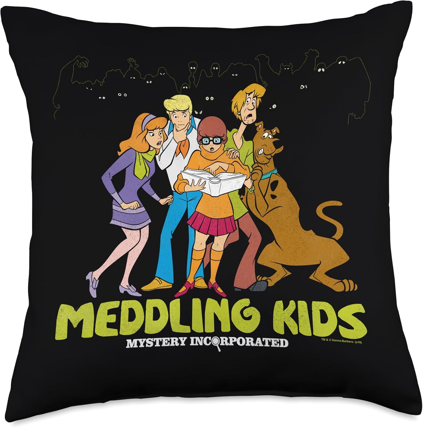 Scooby-Doo Meddling Kids Throw Pillow