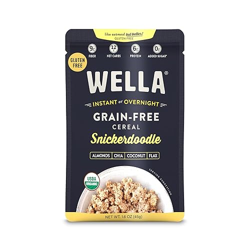 Wella Alternativa a avena de cereales sin cereales Cereal orgánico, vegano con alto contenido de proteínas y sin gluten Paleo a base de plantas