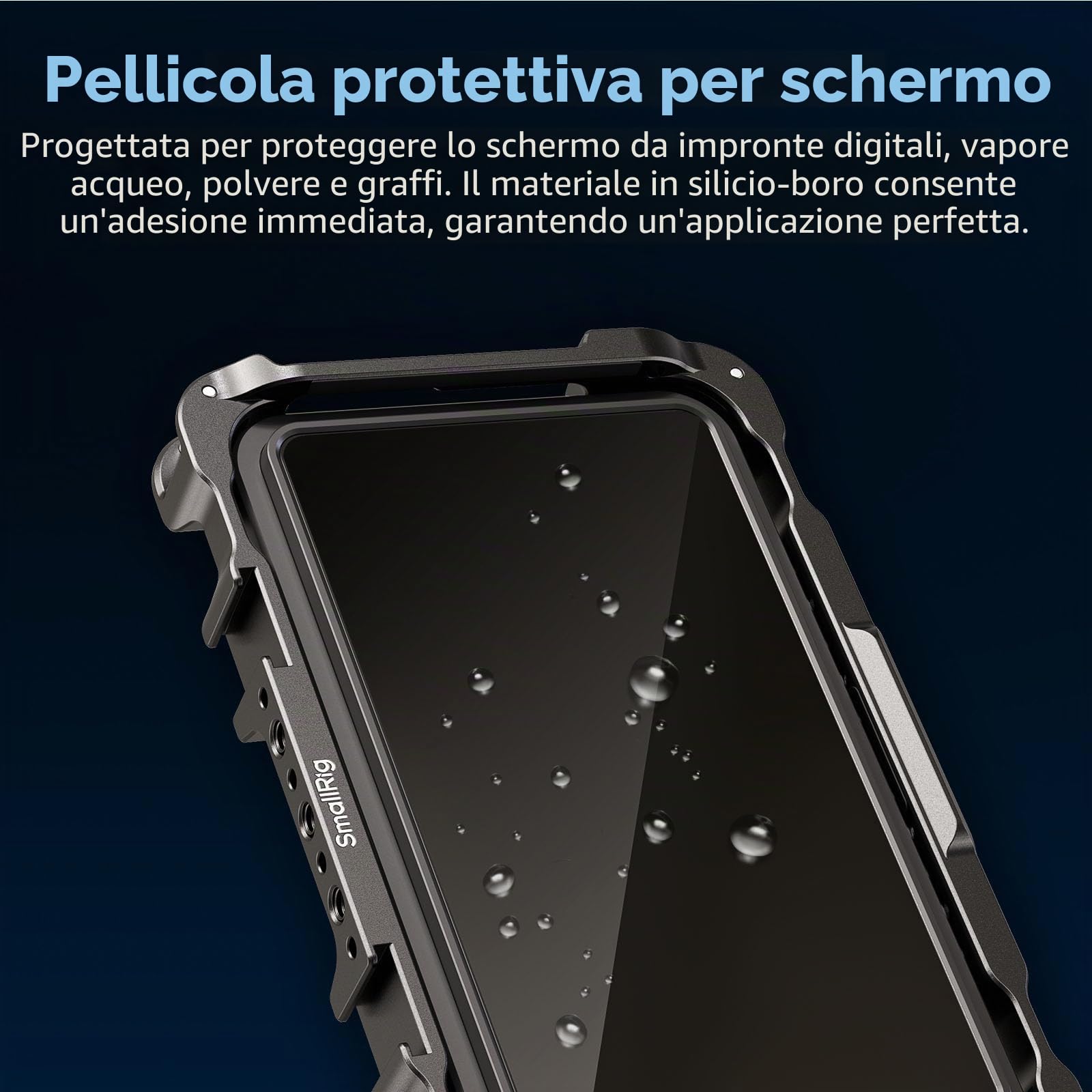SMALLRIG Kit Gabbia per Monitor per Atomos Shinobi II, con Parasole, con Protezione per lo Schermo, Peso di Soli 96,3 g, con Fori Filettati da 1/4"-20-5030