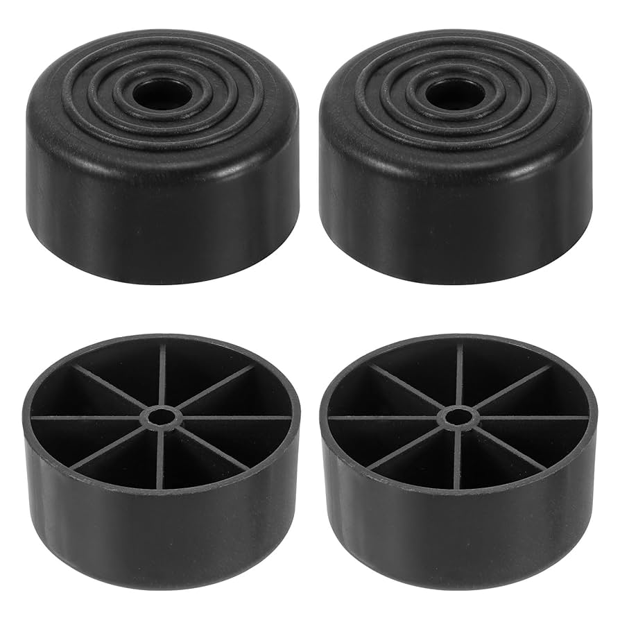 CNBTR 10pcs Round Non Slip White Rubber Feet Bumpers Pads With Stainless Steel Screws For Furniture Chair Cabinet Electronics, 0.31" X 0.16" (H X Dia