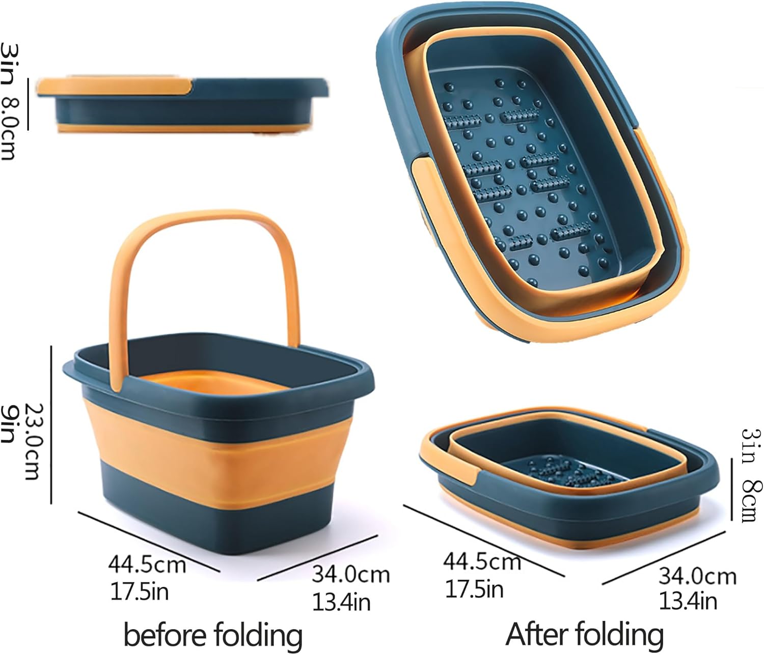Foot Bath Foot Spa Bath Massager Foot Soaking Bath Basin Feet for Home Spa Treatment Pedicure Foot Soak portable collapsible foot tub Multifunctional foot tub can wash clothes and store items ( Color