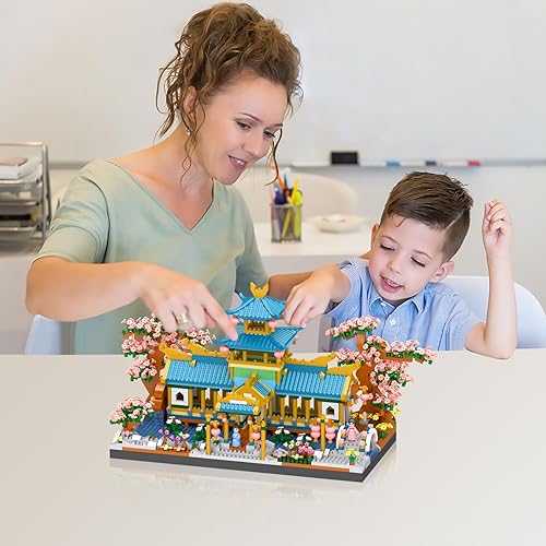 Miniatura 6 de Bloques de construcción para adultos, juego de microladrillos, juguetes de construcción de flor de cerezo, kit creativo de construcción MOC, grandes