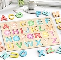 Vista 3 de Rompecabezas del alfabeto, rompecabezas de formas ABC para niños, juguetes educativos para niños pequeños, actividades de aprendizaje preescolar