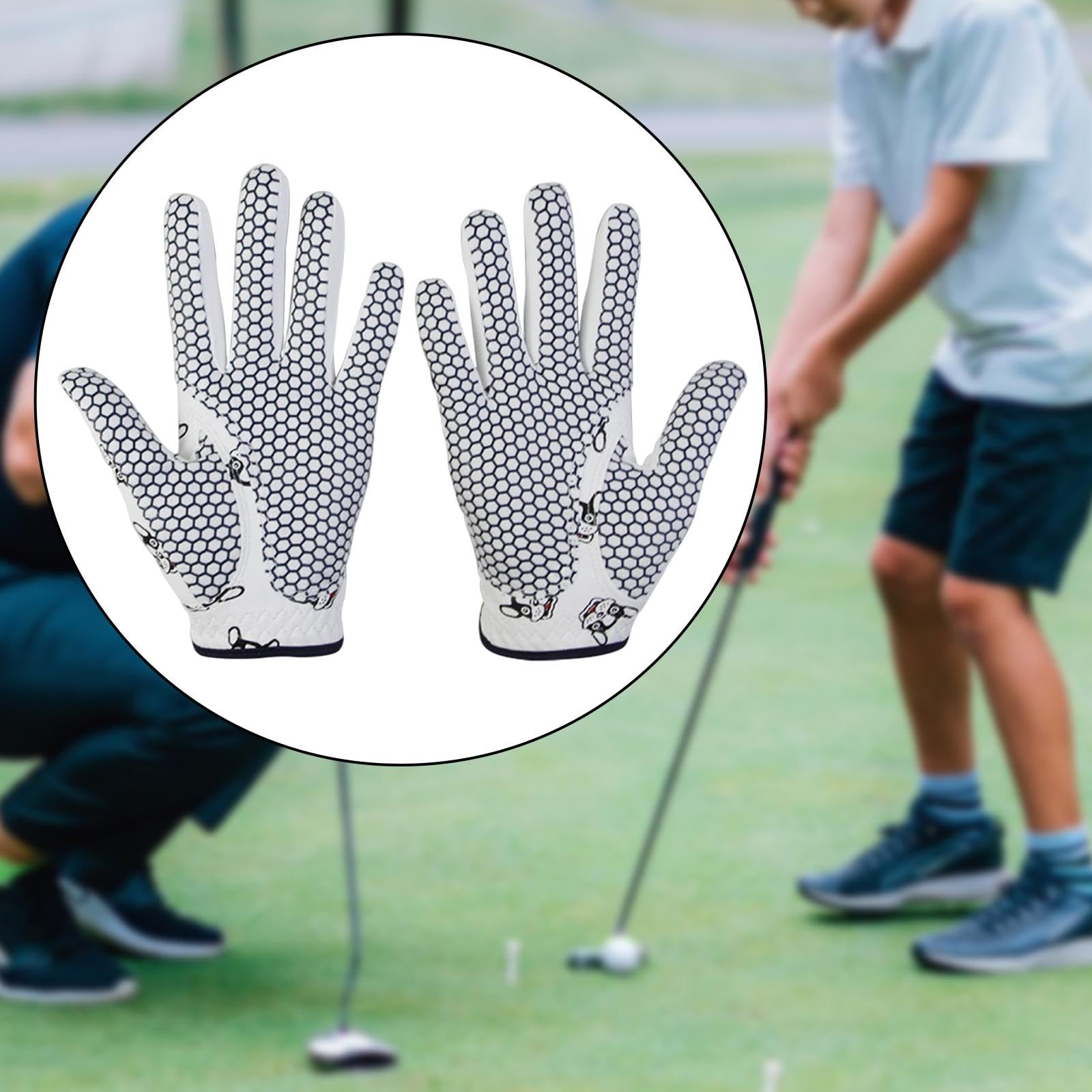Confezione da 2 Guanti da Golf, Accessori per Le Mani, Versatili, Leggeri, Portatili, con Stampa