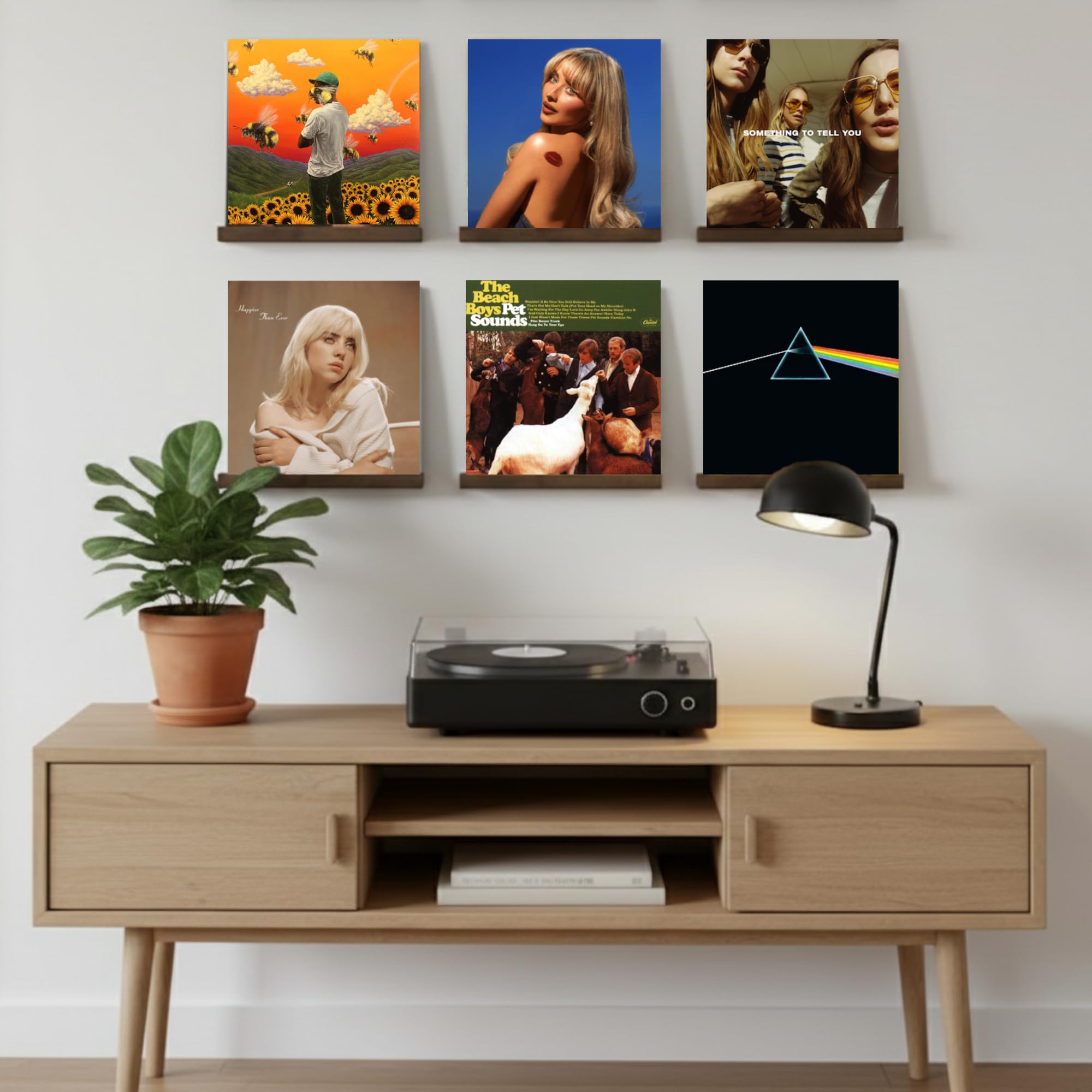 Amazon.com: Ilyapa Wood Vinyl Wall Mount - 6 Pack Espresso Record