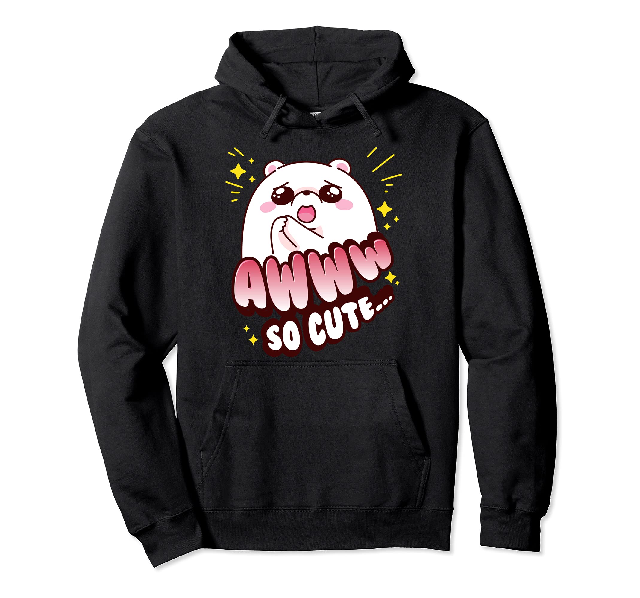 Funny Cute Teddy Bear Aww So Cute DesignFunny Cute Teddy Bear Aww So Cute Pullover Hoodie