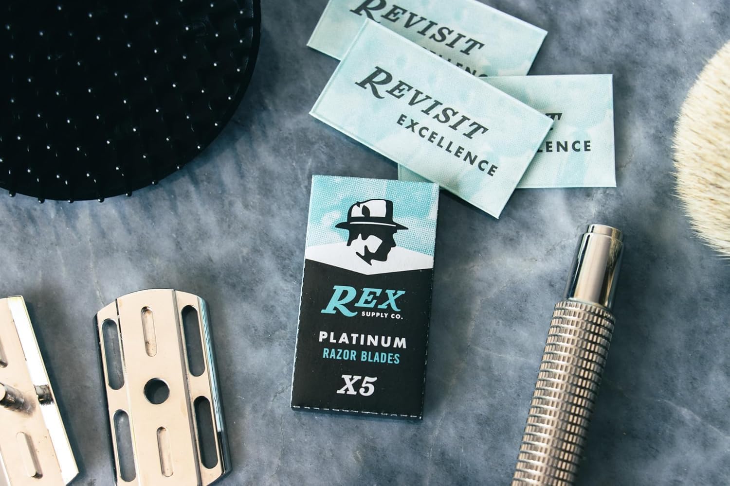 Rex Supply Co., 100 hojas de afeitar de seguridad de doble filo, con revestimiento de platino, fabricadas en la República Checa
