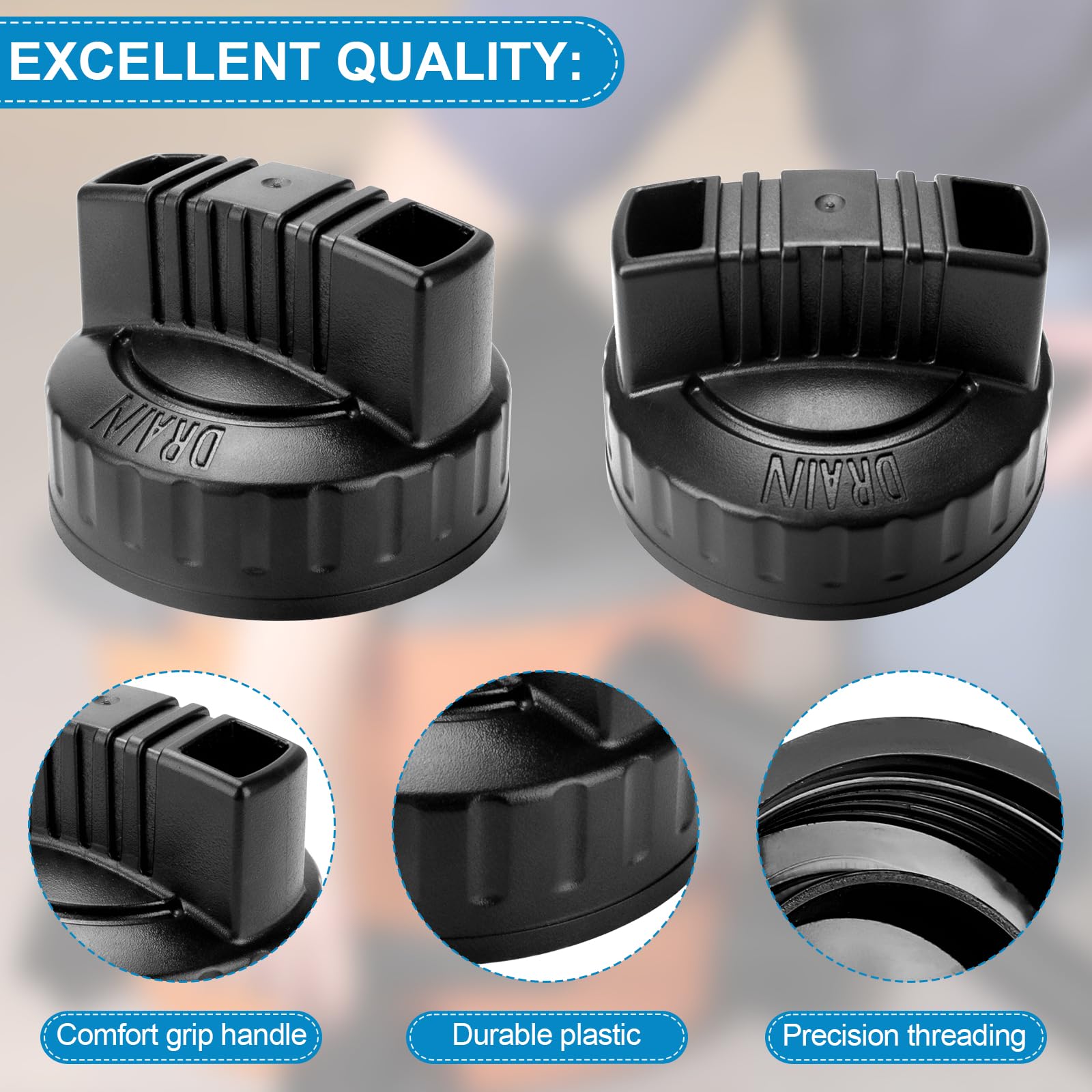 47922 Drain Cap For Shop Vac Vacuums, Wet Dry Vacs