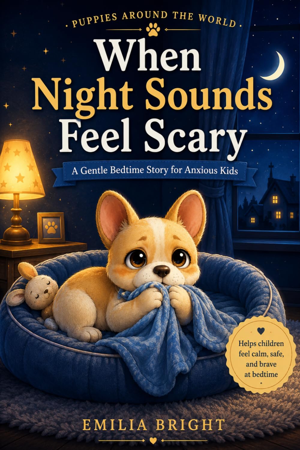 When Night Sounds Feel Scary: A Gentle Bedtime Story for Anxious Kids (Puppies Around the World)