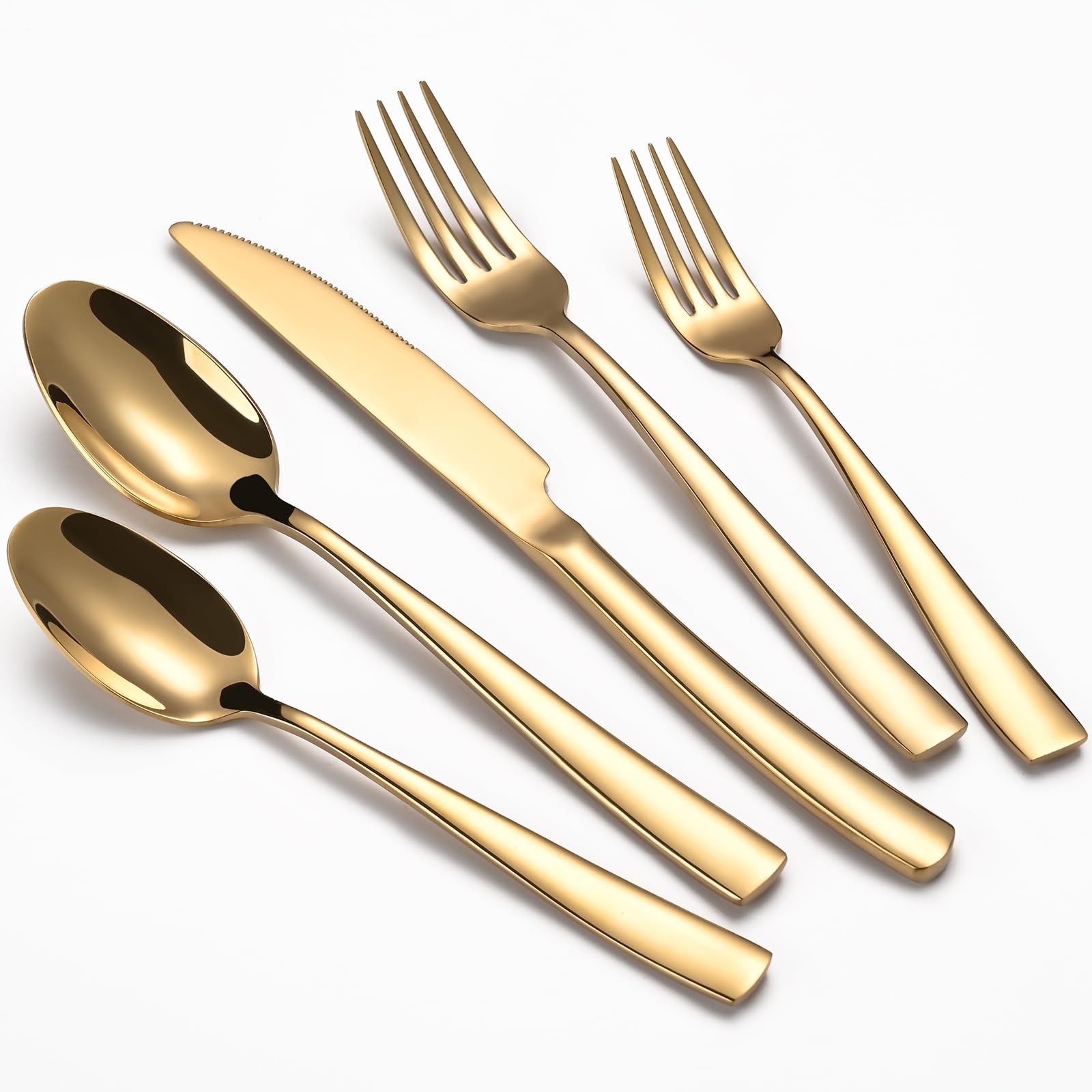 Remoxye 40-Piece Gold Silverware Set