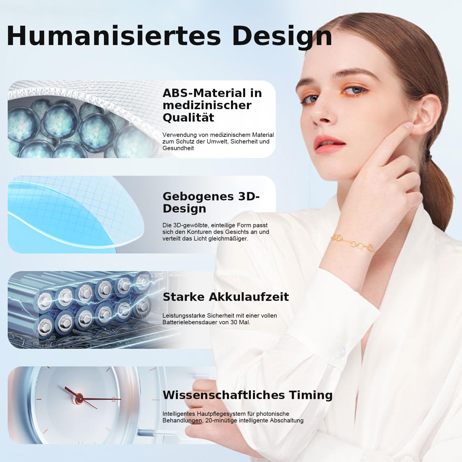 LED Gesichtsmaske mit Rotlichtlampe, 7+1 Farben LED Licht Maske für Gesicht und Haut, Pflegegerät für Alle Hauttypen, Hautpflege zu Hause für Anti Aging Akne Hautverjüngung Gesichtsschönheit