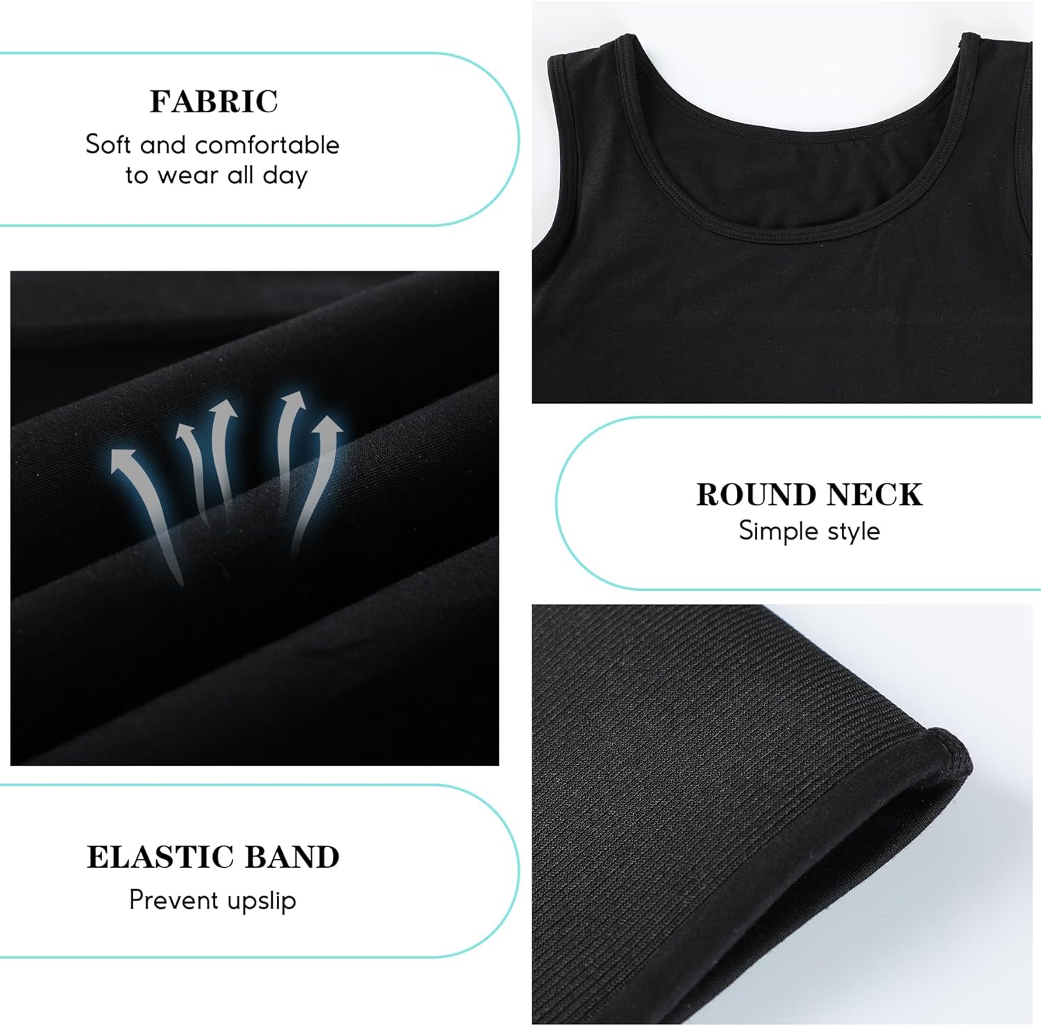 Size M...LODAY Women Transgender Tomboy FTM Elastic Chest Binder Bra Pullover Tank Top