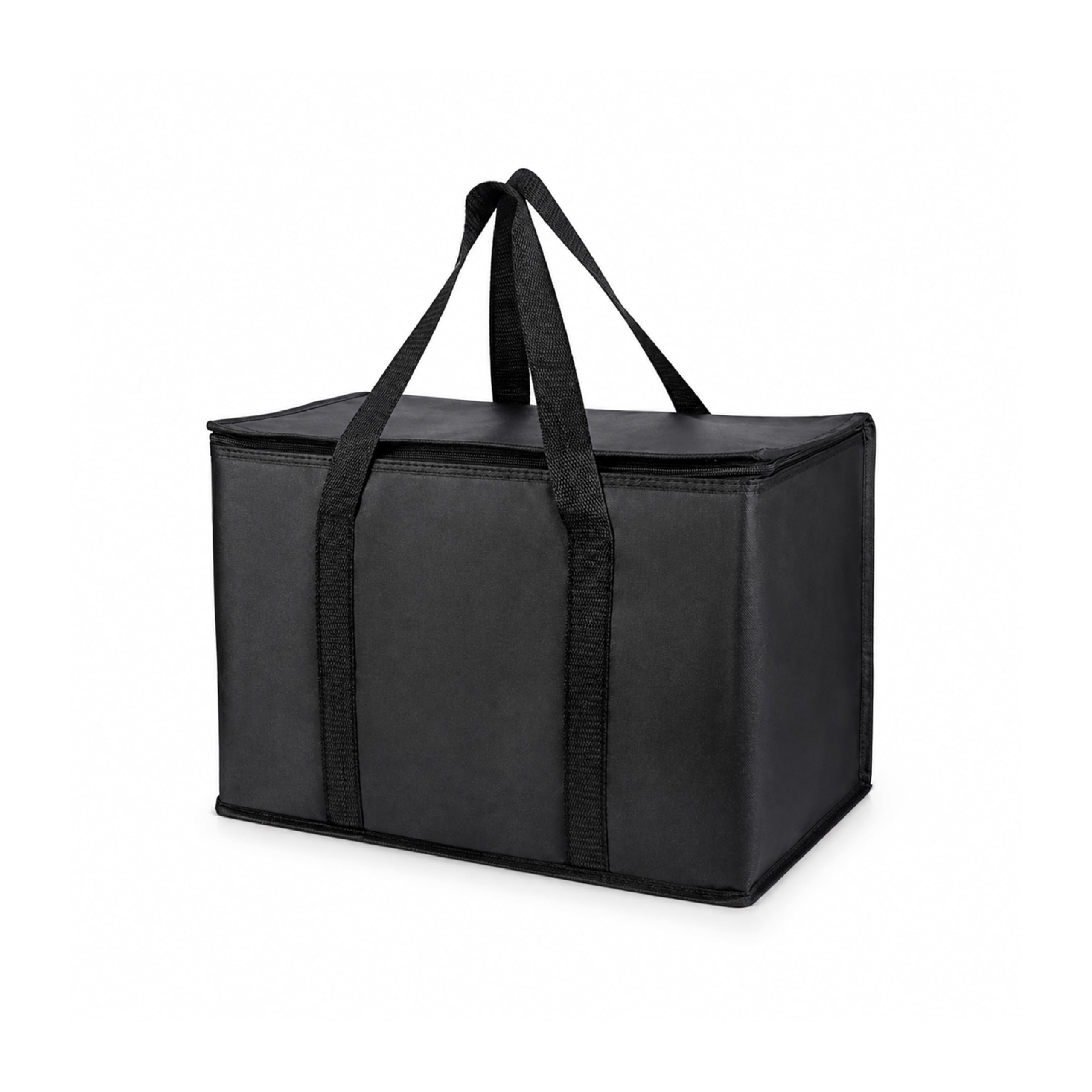 Black Storage Bag with Zipper and Reinforced Handles, Foldable Multipurpose Organizer for Bedding, Toys, Books and Household Items-image-10