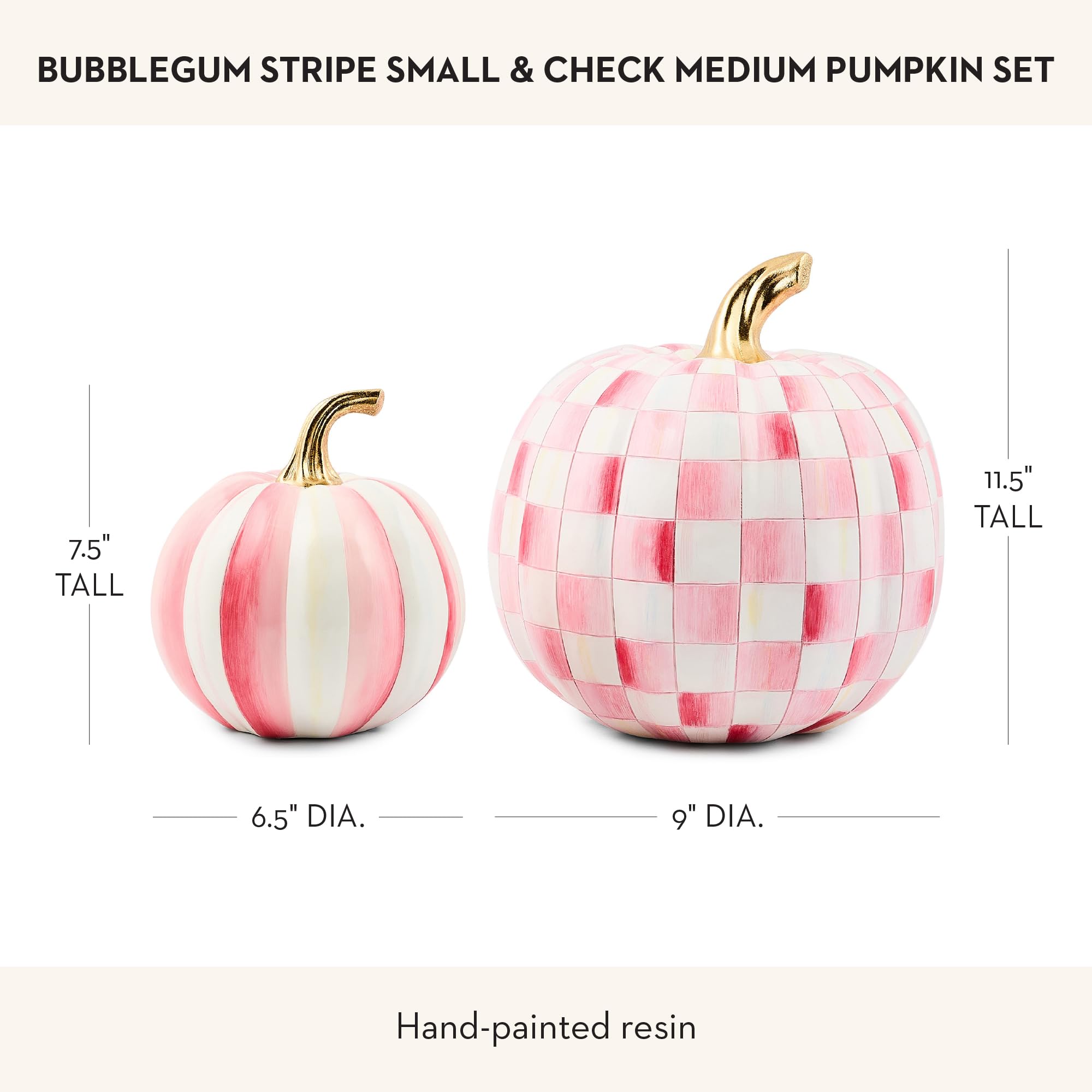 Amazon.com: MACKENZIE-CHILDS Set of 2 Pumpkins, Resin Halloween