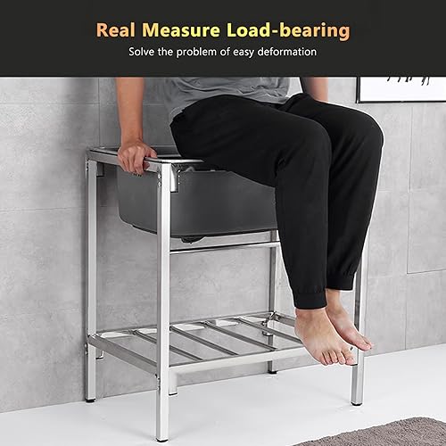 Miniatura 3 de OYhmc Fregadero de acero inoxidable para interiores y exteriores cocina baño jardín restaurante bar estación de trabajo comercial cuenco individual