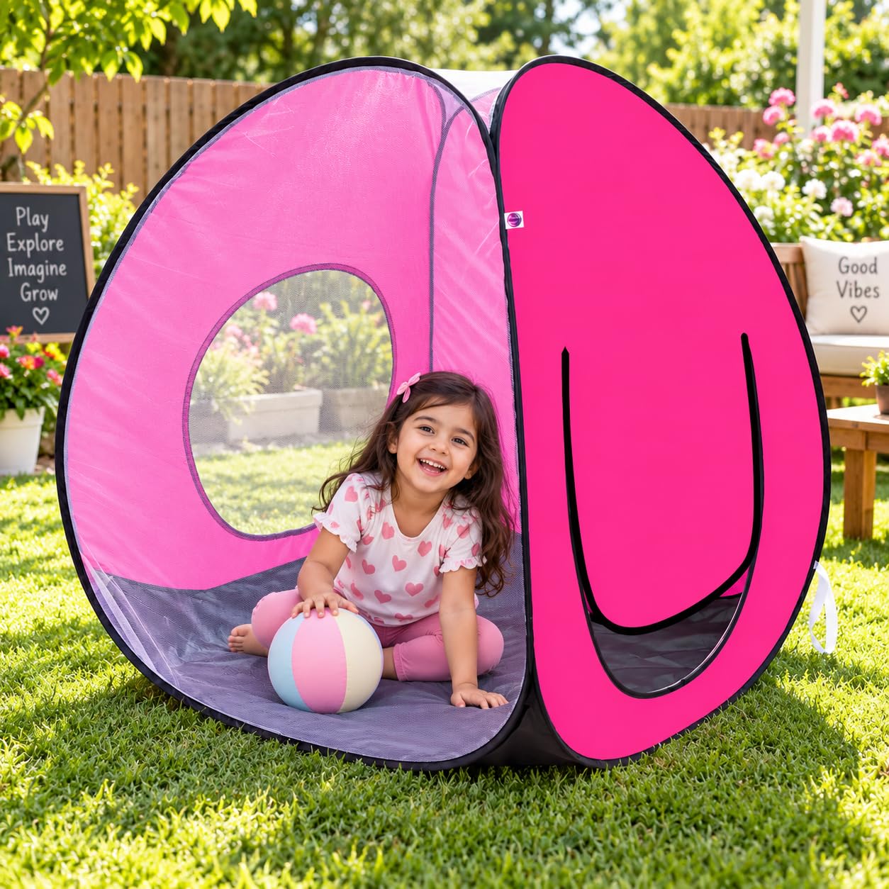 Foldable Play Tent House Big Size for Girl Boys with Planet -9