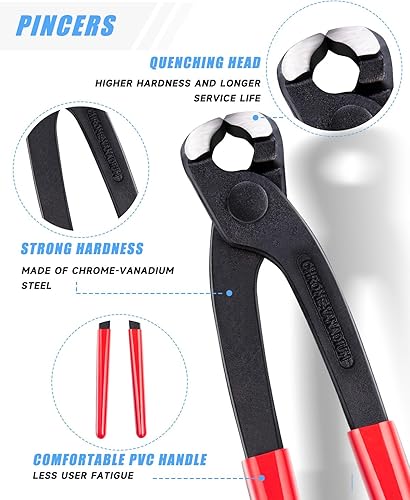 Miniatura 4 de 145 abrazaderas de manguera de oreja única, 8 tamaños 0.236-0.925 in 304 Stianless acero Cinch Clamp Rings Surtido Kit para conexiones de montaje de