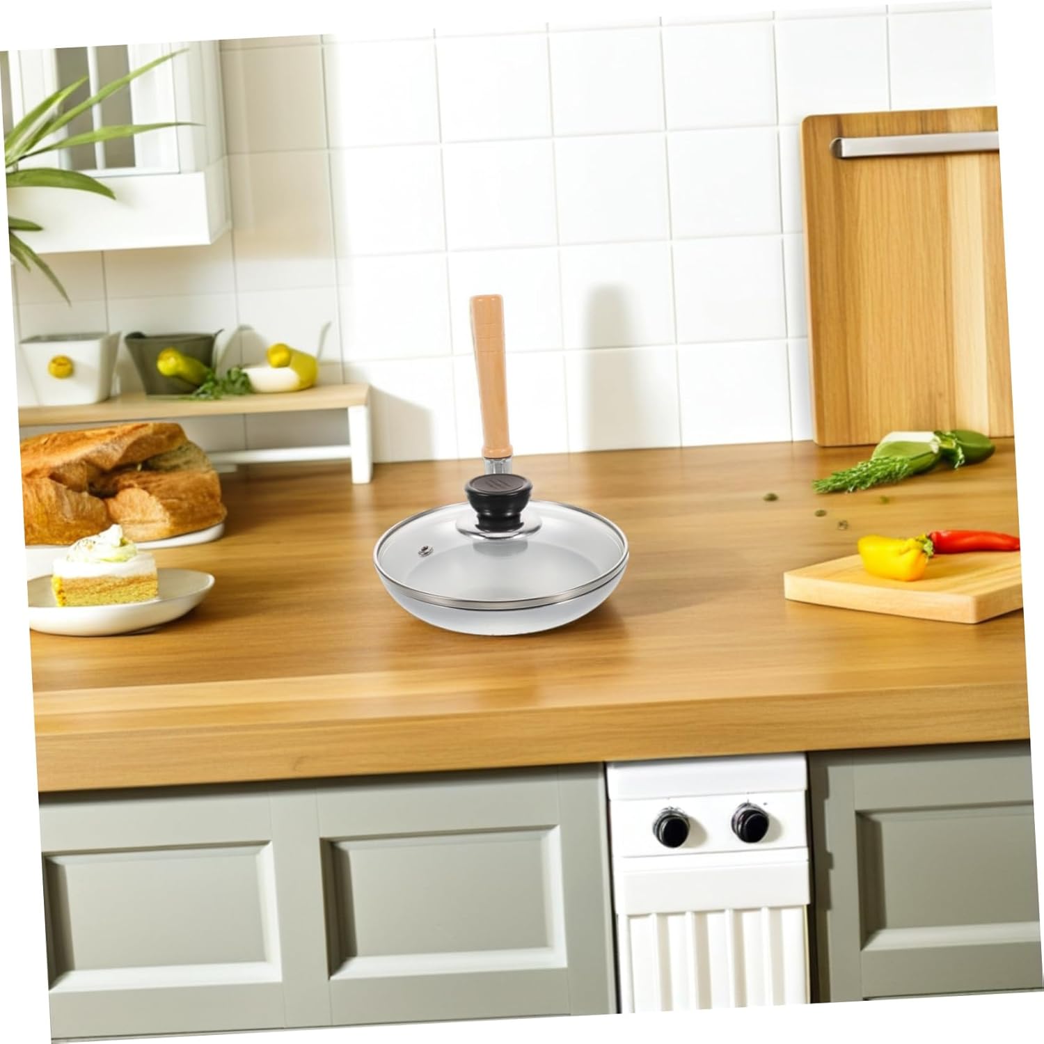 VOSAREA Japanese Pan Nonstick Frying Pan Vertical Handle for Oyakodon Fluffy Eggs Dual-use Cookware for Breakfast Cooking